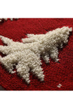 Festival Decoration Knitted Christmas Tree Skirt Dark Red