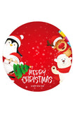 Christmas Print Tree Skirt Christmas Decoration Berry Red