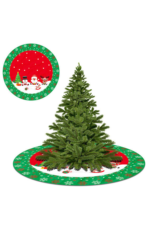 Holiday Red Christmas Doll Tree Skirt Green
