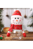 Christmas Portable Plastic Snowman Candy Jar Berry Red