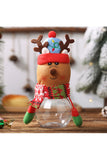 Christmas Portable Plastic Reindeer Candy Jar Brown