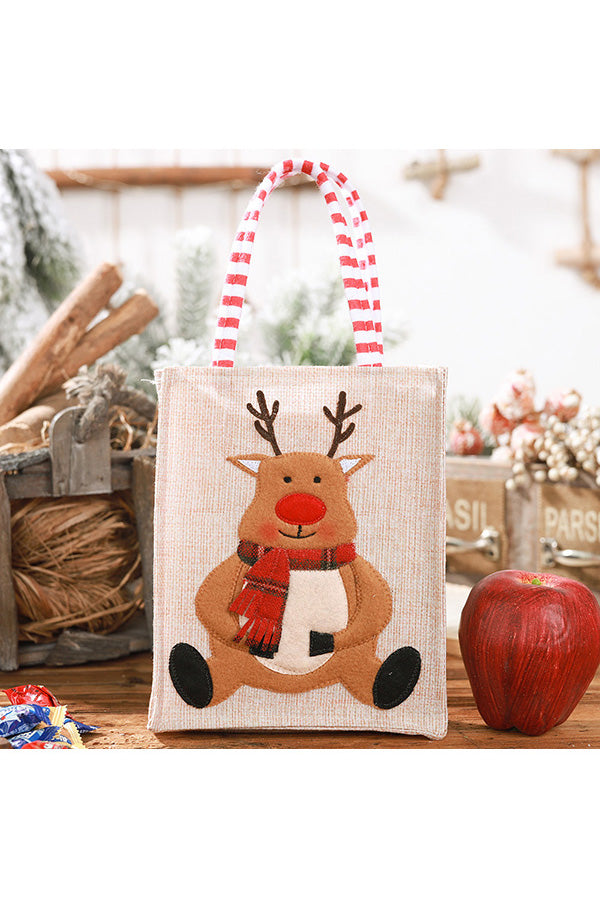 Cute Reindeer Christmas Candy Bag Brown
