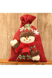 Kid Snowman Christmas Candy Bag Dark Red