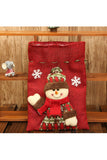 Sac de Bonbons de Noël Bonhomme de Neige Kid Rouge Foncé