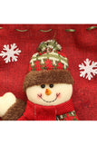 Sac de Bonbons de Noël Bonhomme de Neige Kid Rouge Foncé