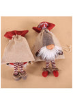 Sac de bonbons de Noël poupée rétro sans visage gris