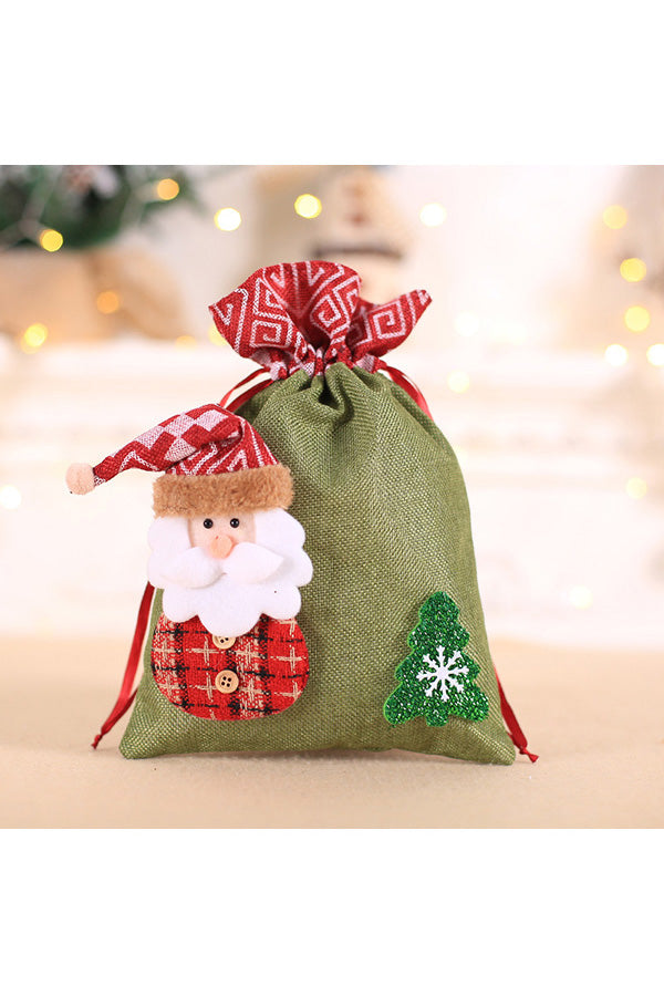 5Ps Christmas Tree Santa Gift Bag Green