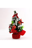 Tabletop Artificial Christmas Trees With Red Flower