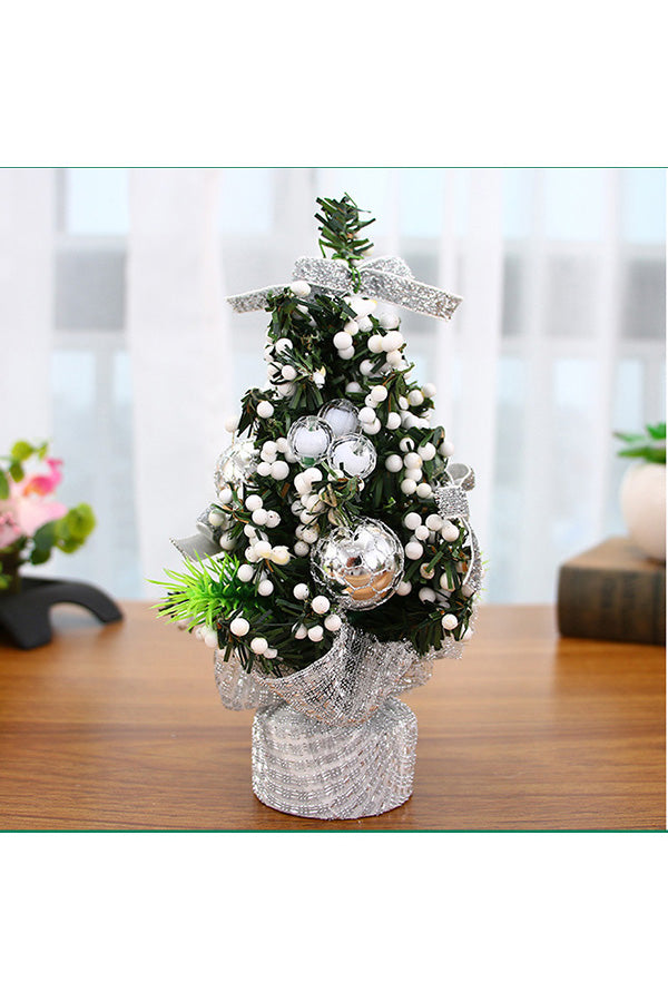 Tabletop Artificial Silver Christmas Tree For Christmas Ornaments