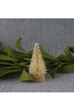 30Pcs Mini Christmas Tree Sisal Silk Cedar Decoration Apricot