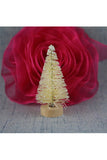 30Pcs Mini Christmas Tree Sisal Silk Cedar Decoration Apricot