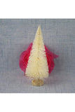 30Pcs Mini Christmas Tree Sisal Silk Cedar Decoration Apricot