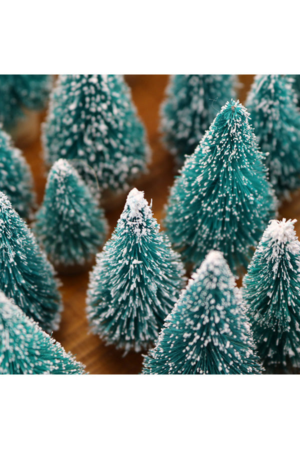 30 Pcs Mini Artificial Christmas Tree Ornaments Green