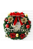 Merry Christmas Artificial Pine Wreath Door Decoration Red
