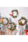 Mini Artificial Santa Claus Pine Christmas Wreath Red