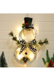 Guirlande de rotin de bonhomme de neige de décoration suspendue de Noël menée