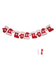 Felt Merry Christmas Banner Wall Hanging Decoration Berry Red