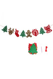Christmas Banner Wall Hanging Decoration Green