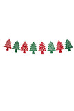 Cute Christmas Tree Banner Christmas Decoration Red