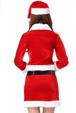 Déguisement Pleuche Père Noël Sexy Manches Longues Femme