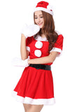Sexy Christmas Costume Short Sleeve Pleuche  Santa Costume