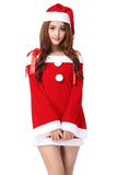 Sexy Red Off Shoulder Santa Costume Women