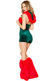 Green Cute Ladies Elf Christmas Dress Santa Helper Costume