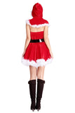 Costume de Noël du Père Noël à épaules dénudées pour femme Rouge