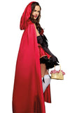 Sexy Off Shoulder Cloak Halloween Little Red Riding Hood Costume Red