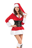 Déguisement Père Noël Sexy Col V Femme Rouge