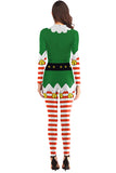 Fancy Adult Christmas Santa Bodysuit Costume Green