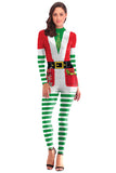 Fancy Women's Santa Bodysuit Christmas Costume Orange