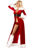Sexy Christmas Santa Cosplay Costume For Women Red