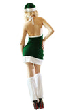 Costume de lutin de Noël sexy pour adultes Santa Helper Vert