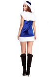 Sexy Adult Christmas Santa Costume For Women Blue