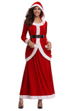 Fancy Miss Santa Christmas Costume Dress For Women Red