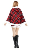 Costume de Père Noël à Capuche à Capuche de Luxe Rouge