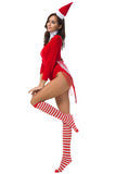 Sexy Santa Claus Bodysuit Christmas Costume For Women Red