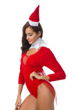 Sexy Père Noël Body Costume De Noël Pour Les Femmes Rouge