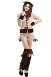 Fantaisie Lace Up Noël Renne Santa Helper Costume Abricot