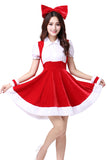 Cute Adult Mini Santa Claus Dress Christmas Costume Red
