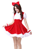 Cute Adult Mini Santa Claus Dress Christmas Costume Red