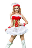 Sexy Bretelles Spaghetti Robe De Père Noël Costume De Noël Rouge