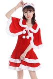 Fancy Cute Fur Trim Santa Costume For Women Red