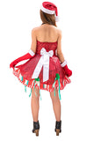 Sexy Bustier Paillettes Noël Santa Costume Robe Rouge