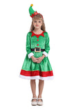 Girls Green Elf Costume Holiday Elf Outfit