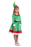 Girls Green Elf Costume Holiday Elf Outfit