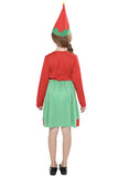 Cute Kids Elf Costume Santa Helper Dress Green