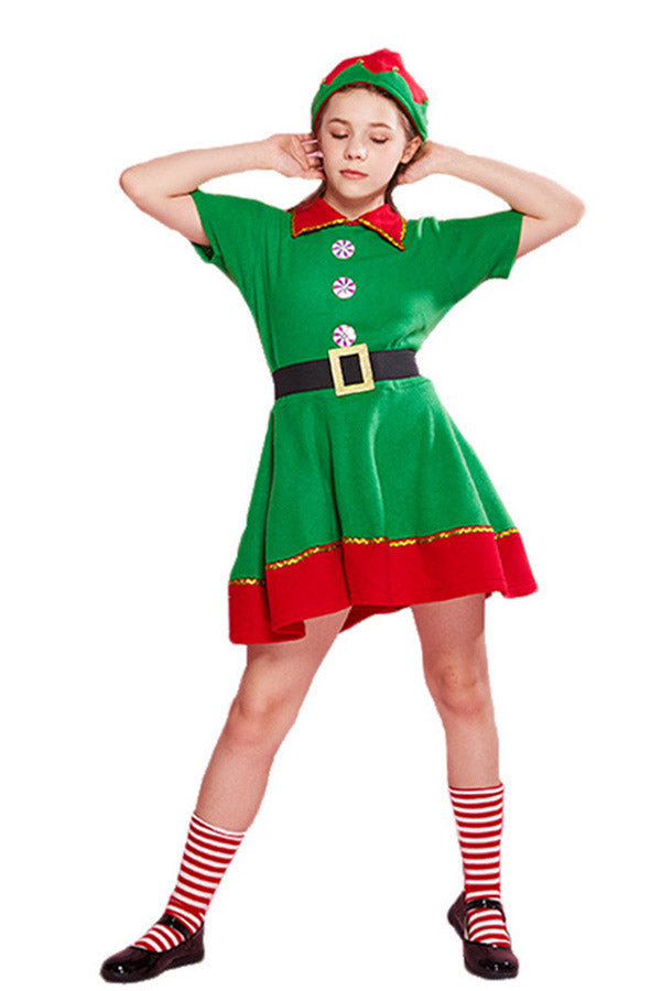 Christmas Elf Costume For Girls Elf Outfit Green