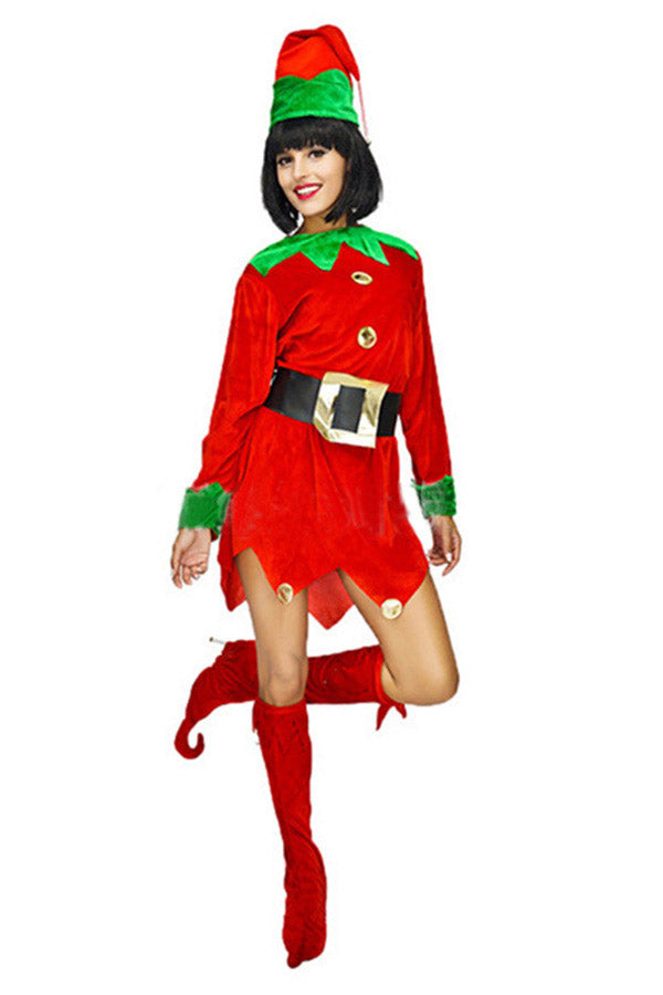 Sana's Helper Costume Christmas Outfit Green